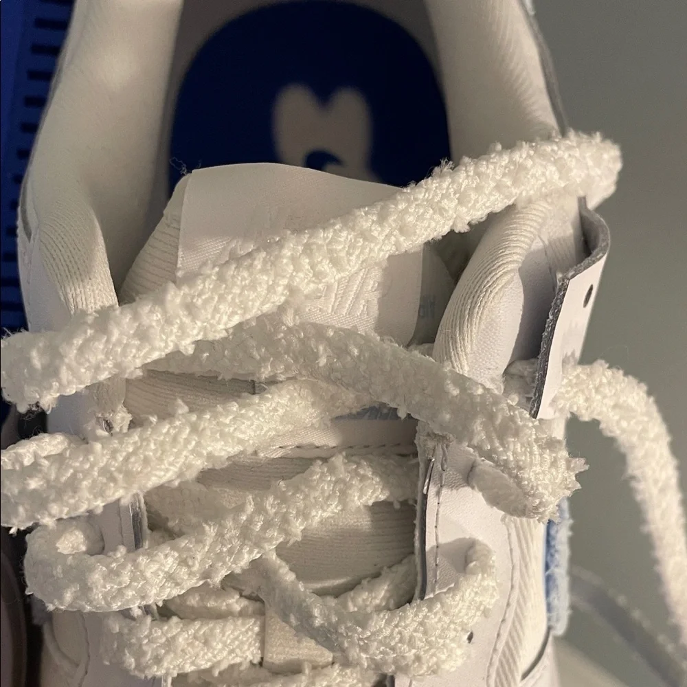 Nike Air Force 1 Shadow White with Blue Highlights